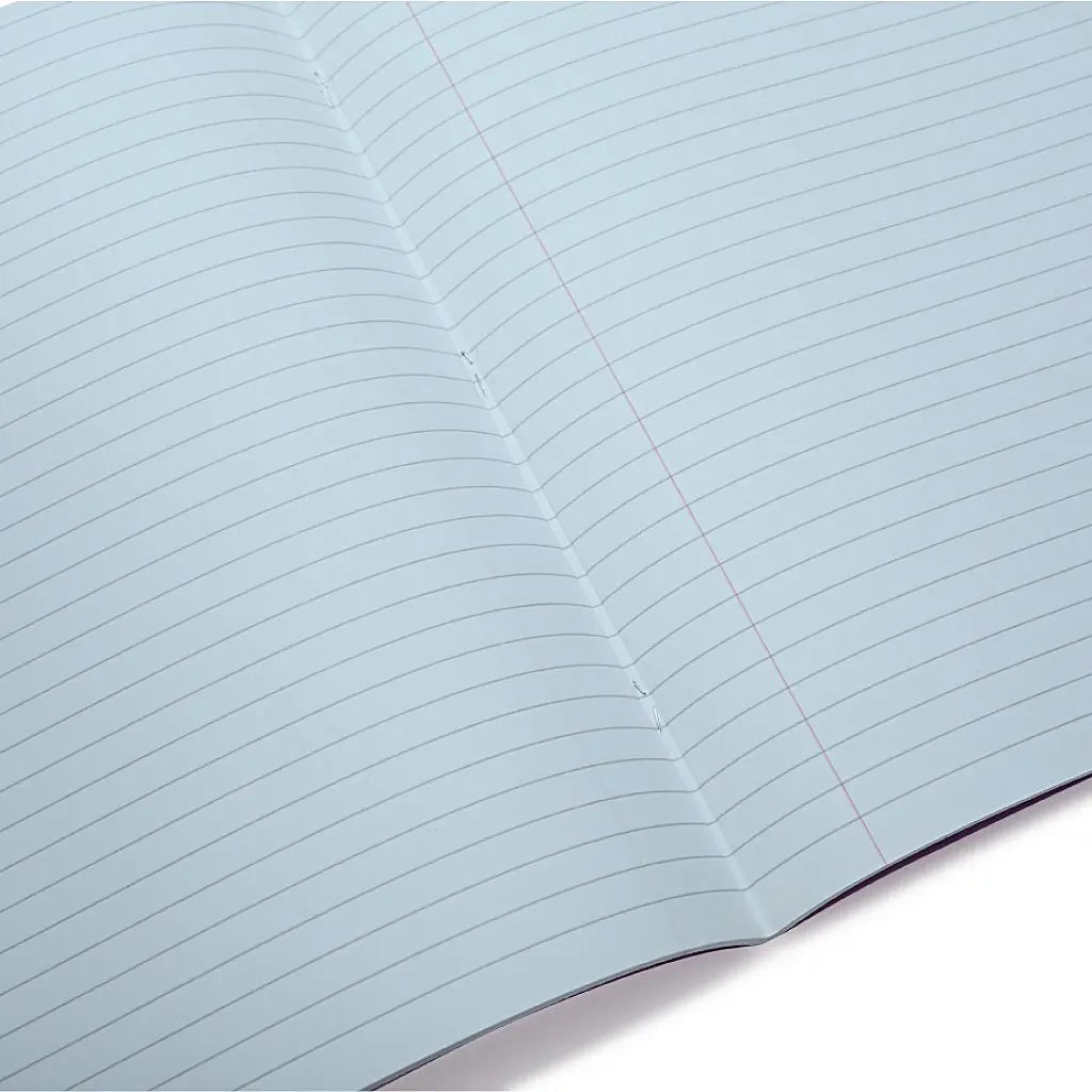 RHINO A4 Tinted Exercise Book Blue Paper - 8mm Lined + Margin | 48pg/10pk | The Dyslexia Shop