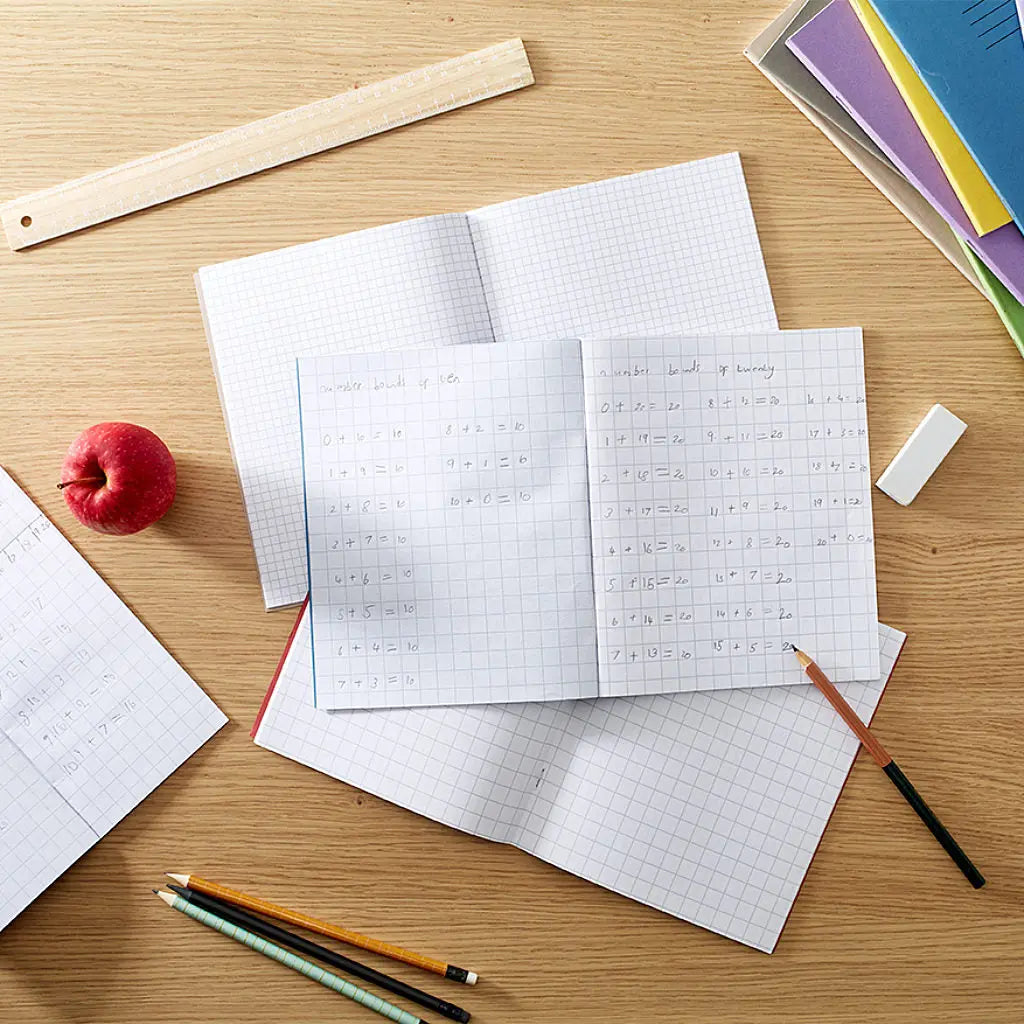 RHINO A5 Exercise Book - 7mm Squared | 48pg/10pk | The Dyslexia Shop