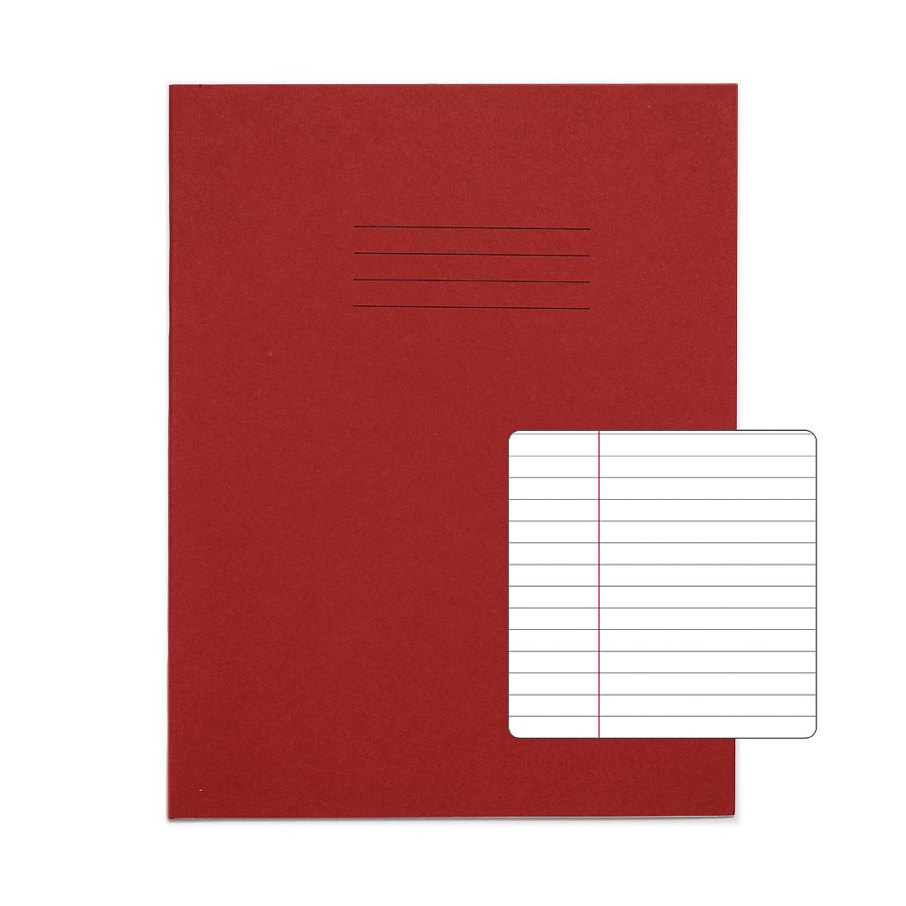 RHINO A5+ 9 x 7 Oversized Exercise Book - 6mm Lined + Margin | 80pg/10pk | The Dyslexia Shop