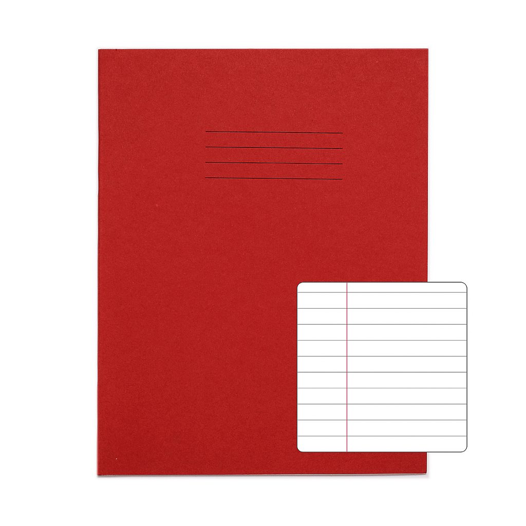 RHINO A5+ 9 x 7 Oversized Exercise Book - 8mm Lined + Margin | 48pg/10pk | The Dyslexia Shop