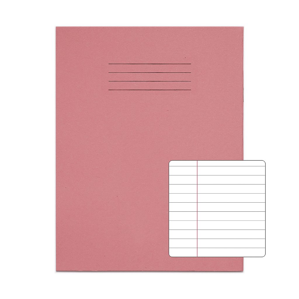 RHINO A5+ 9 x 7 Oversized Exercise Book - 8mm Lined + Margin | 48pg/10pk | The Dyslexia Shop