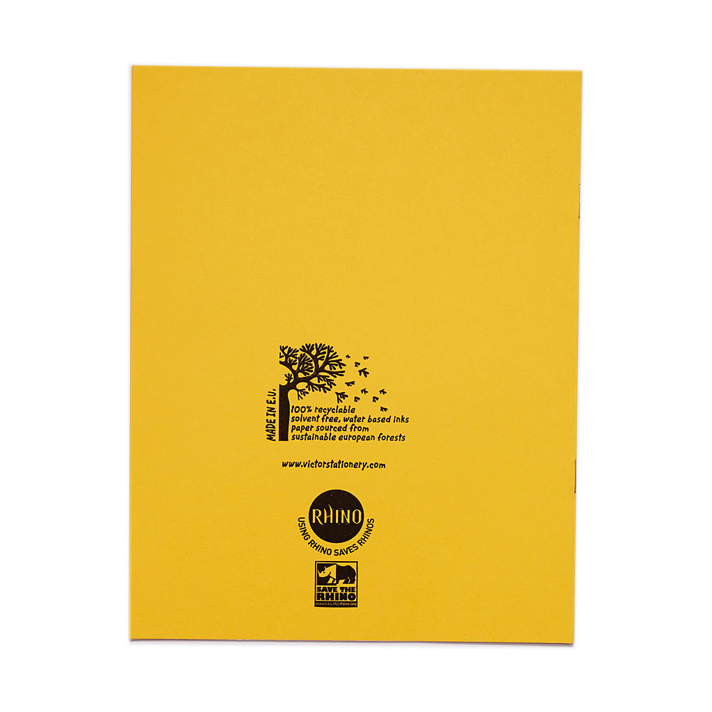 RHINO A5+ 9 x 7 Oversized Exercise Book - 8mm Lined + Margin | 64pg/10pk | The Dyslexia Shop