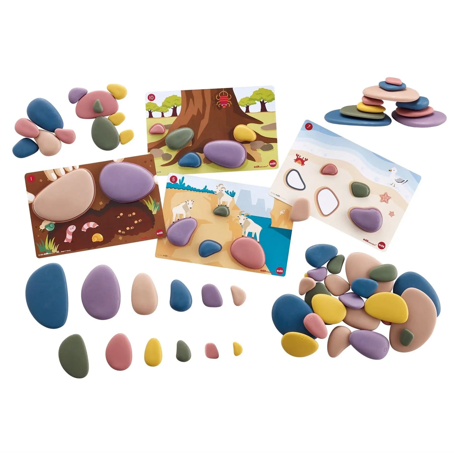 Rainbow Pebbles Family-Art Colors | The Dyslexia Shop