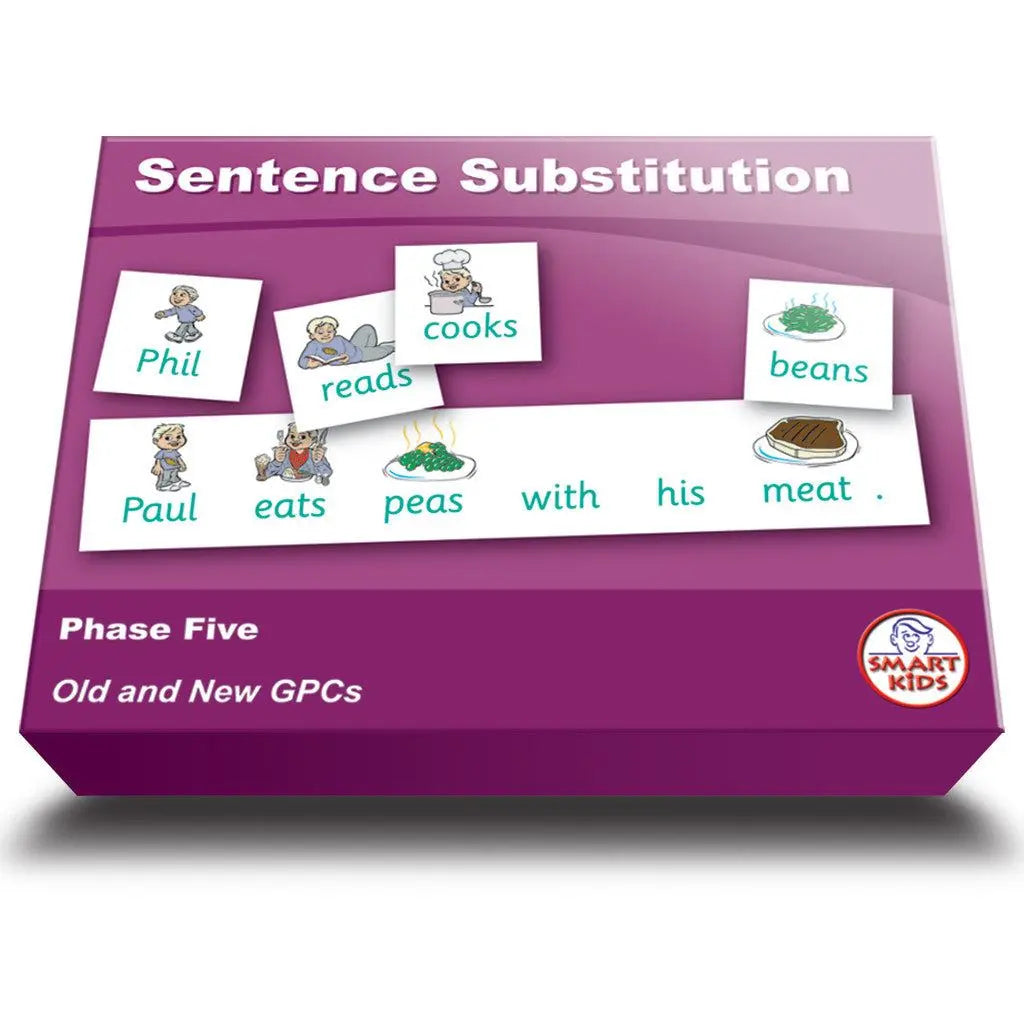 Sentence Substitution Phase Five Set 1 (Letters and Sounds) | The Dyslexia Shop