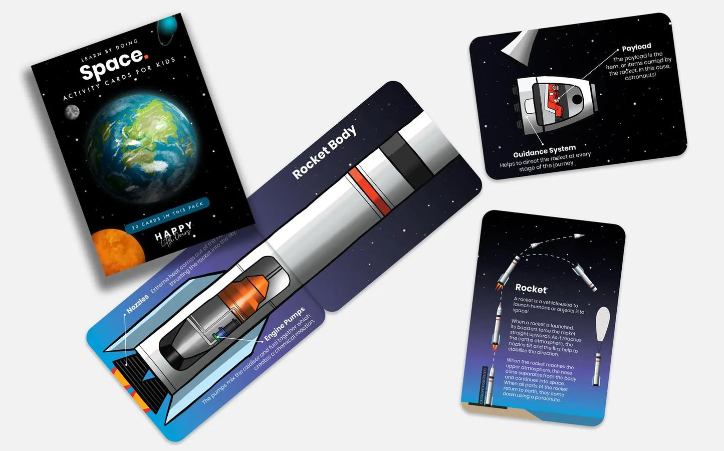 Space Activity Flashcards - Happy Little Doers | The Dyslexia Shop