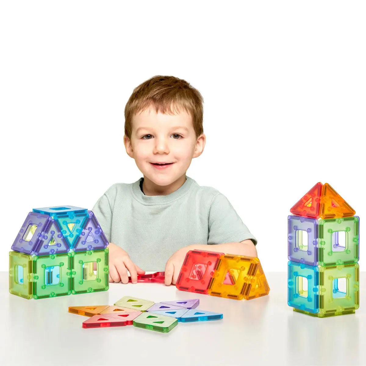 Translucent Polydron KinderMag Starter Set – 48-Piece Magnetic Construction Kit for Early Learner...
