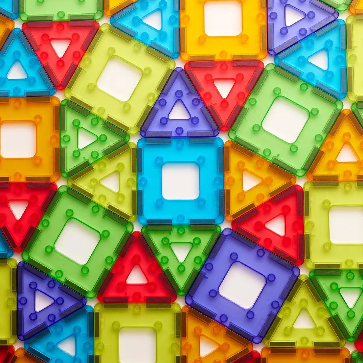 Translucent Polydron KinderMag Starter Set – 48-Piece Magnetic Construction Kit for Early Learner...