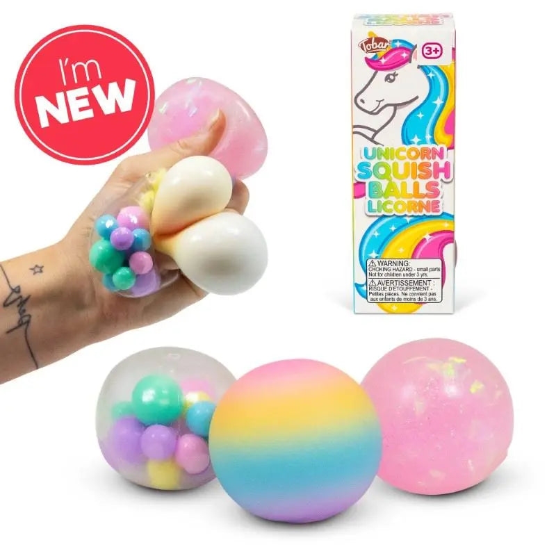 Unicorn 3pk Diddy Squish Balls | The Dyslexia Shop