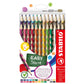 Ergonomic Colouring Pencil - STABILO EASYcolors - Left-Handed - Pack of 24 - Assorted Colours wit...
