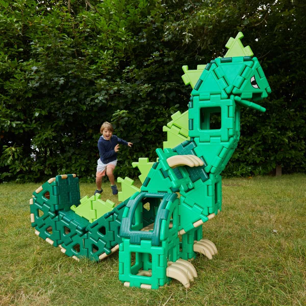 Giant Polydron Dinosaur - 130-Piece Inclusive Construction Set
