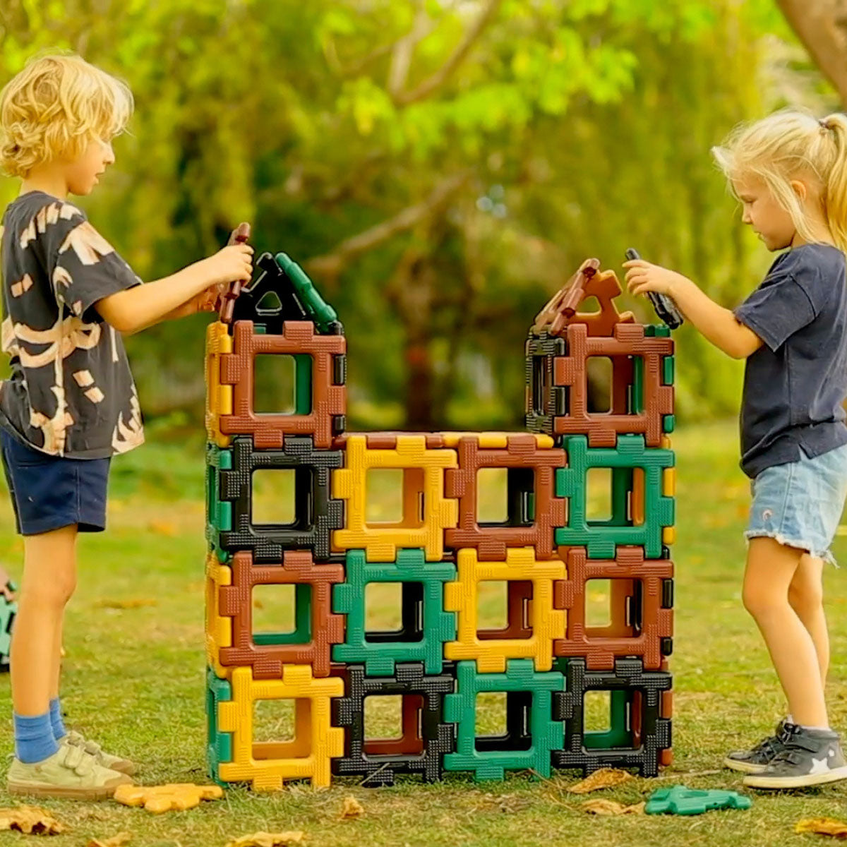 Giant Polydron Class Set Natural Colours - Large Construction for Indoor and Outdoor