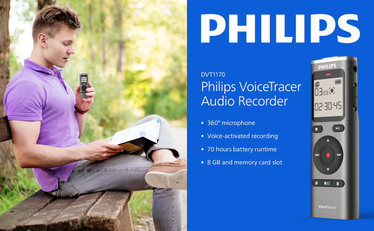 Philips DVT1170 VoiceTracer Audio Recorder