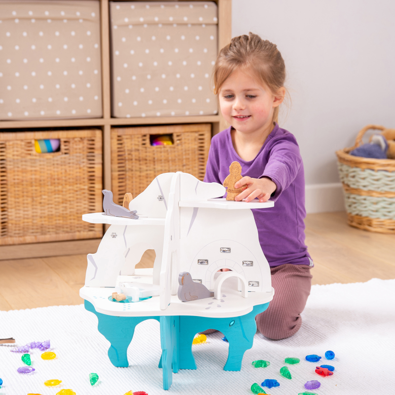 tickit® Polar Island Wooden Small World Play Set | Ages 3+
