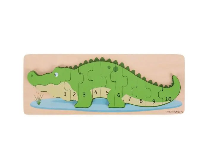 BigJigs Crocodile Number Puzzle | The Dyslexia Shop