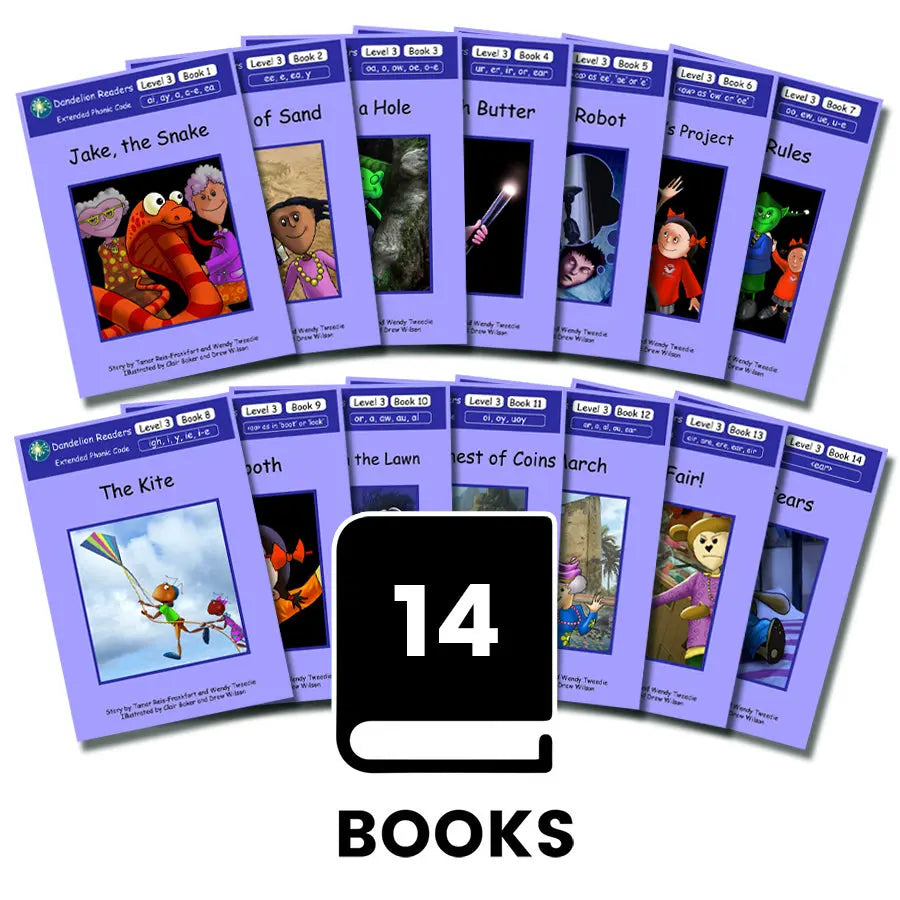 Dandelion Readers Level 3 (14 books) 'Jake, the Snake' | The Dyslexia Shop