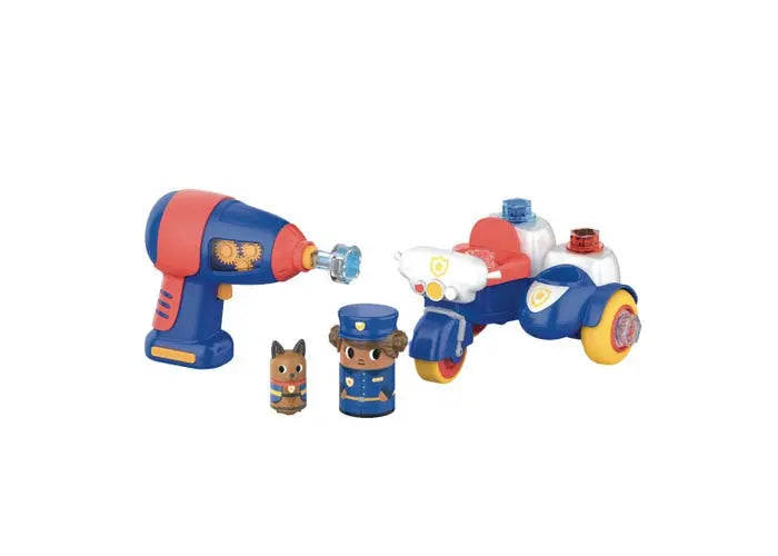 Design & Drill® Bolt Buddies™ Police Motorcycle | The Dyslexia Shop