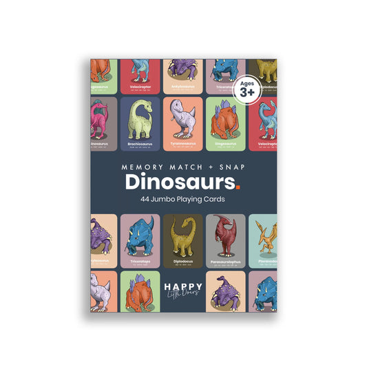 Dinosaur Memory Match + Snap Game - Pack Of 44 - Happy Little Doers