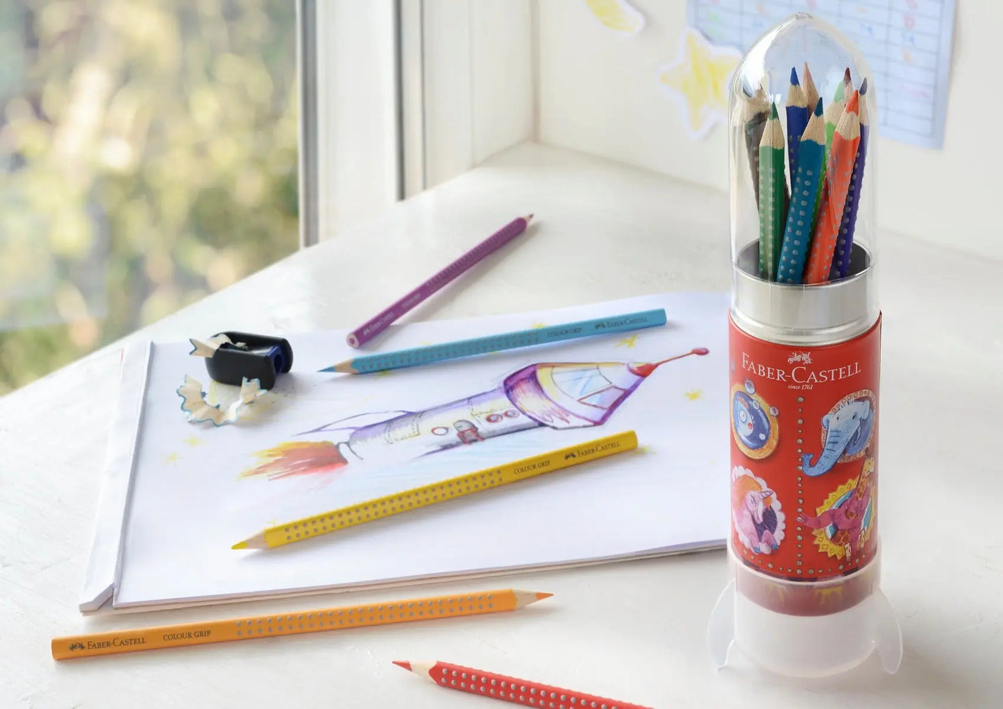 Faber-Castell Colour Grip Rocket Gift Set | The Dyslexia Shop