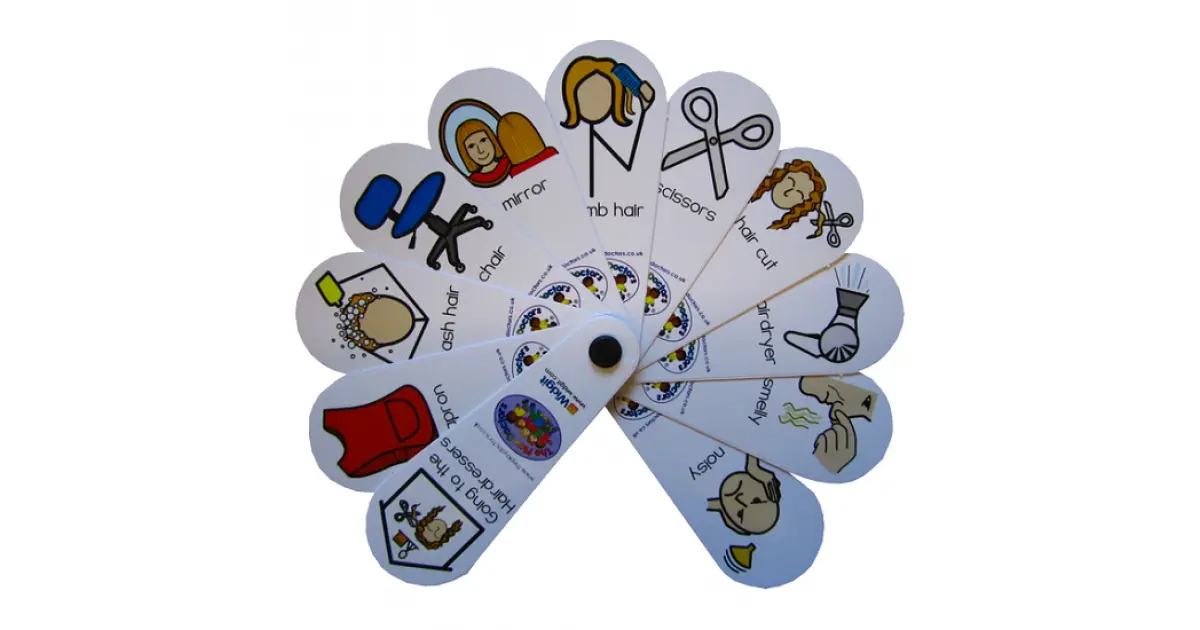 Going to the Hairdressers Symbol Fan | The Dyslexia Shop