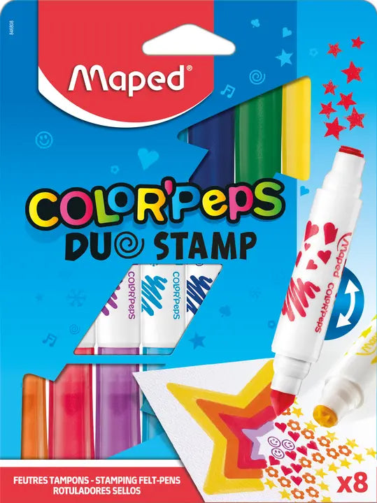 Maped Color Peps Duo Stamp Colouring Pens (8 Pack) | The Dyslexia Shop