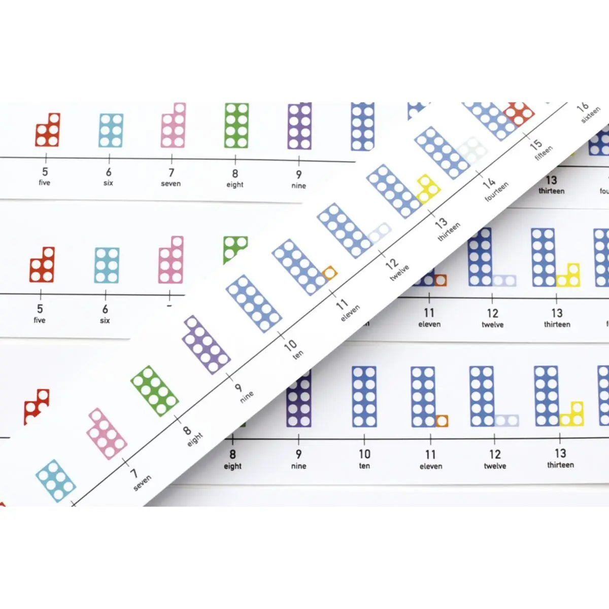 Numicon Table-top Number Lines Set of 5 | The Dyslexia Shop