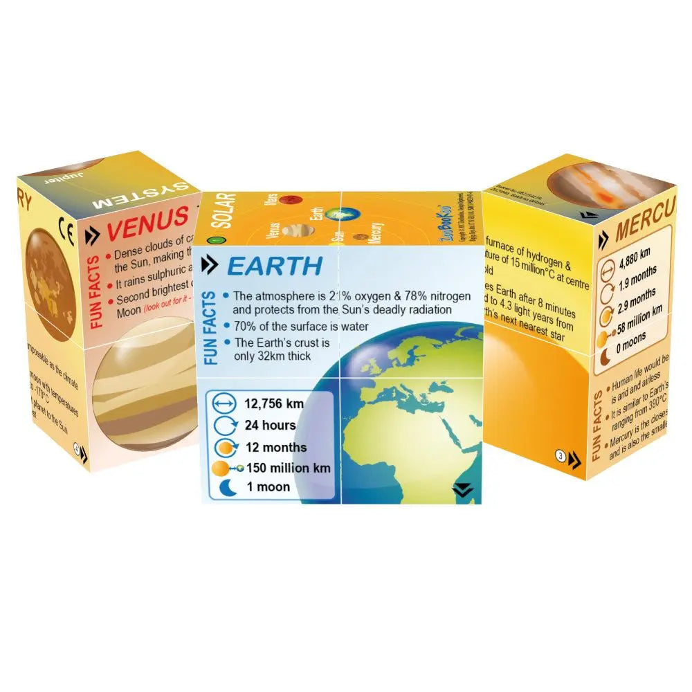 Planets Solar System Statistics Cubebook | The Dyslexia Shop