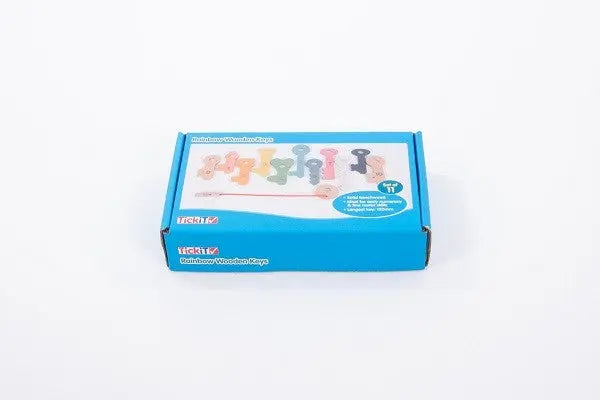 Rainbow Wooden Keys Pack Of 11 - Commotion | The Dyslexia Shop