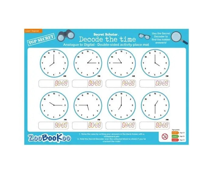 Secret Scholar - Decode the Time (Level 2) | The Dyslexia Shop