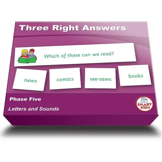Three Right Answers - Phase Five | The Dyslexia Shop
