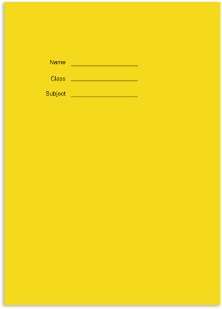 A4 White Paper Exercise Book 7mm Lined - 48 Pages with Margin
