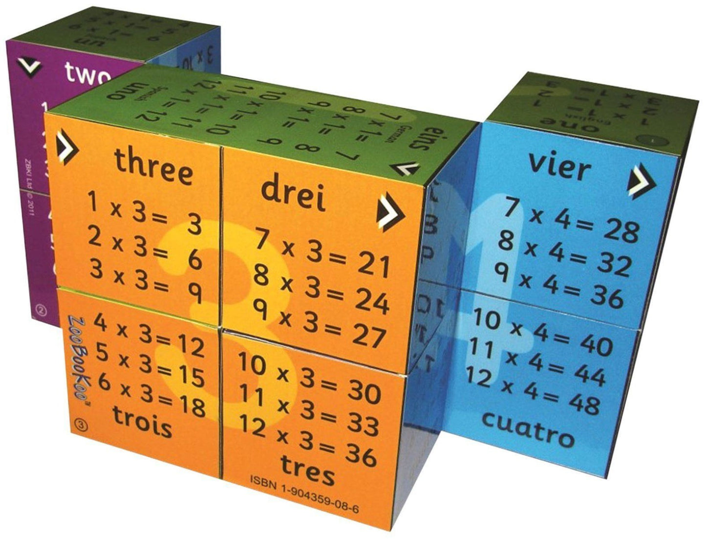 Times Tables Learning Cube Book (Multiplication 1 to 12)