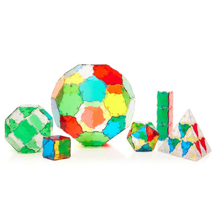 Original Crystal Polydron Class Set - 184-Piece Translucent Shape Kit