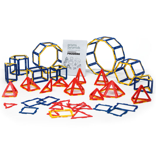 Polydron Frameworks Prism and Pyramid Set - 121-Piece Geometry Kit