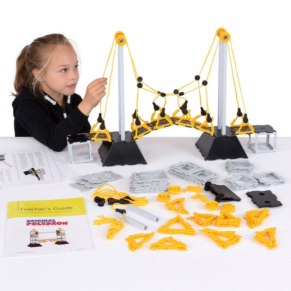 Original Polydron Bridges Set - 134-Piece Bridge Building STEM Kit