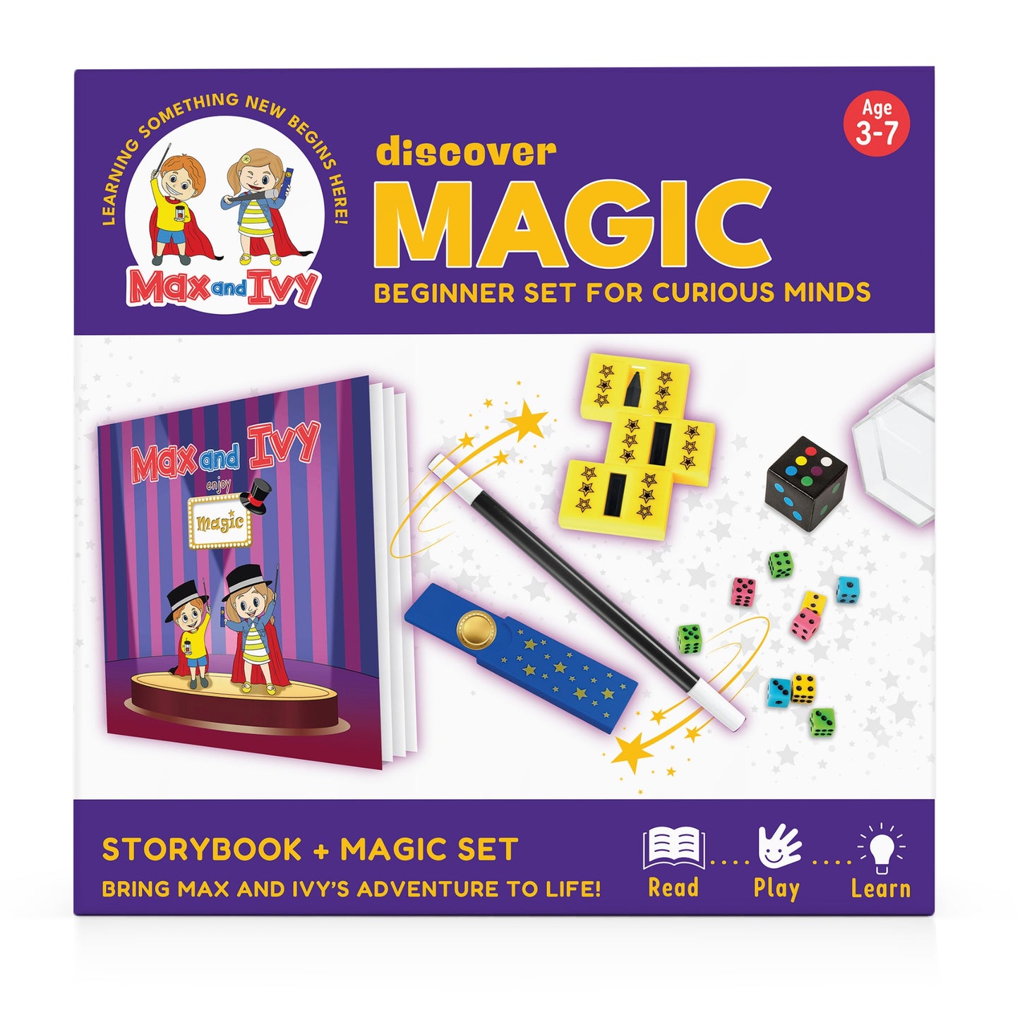 Max and Ivy Discover Magic – Read, Play, Learn Story and Magic Set