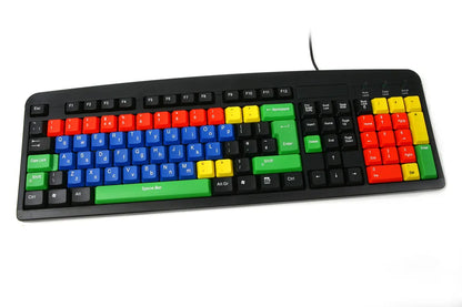 Upper and Lowercase Multi-Coloured Keyboard Wired