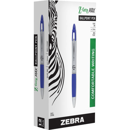 Zebra Z-Grip MAX Ballpoint Pens - Pack of 12