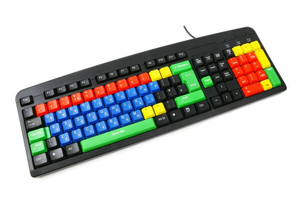 Upper and Lowercase Multi-Coloured Keyboard Wired