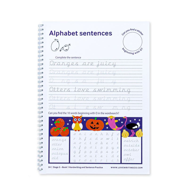 Handwriting Practice Workbook & Tripod Grip Pencil Writing System 3 - Age 6-9