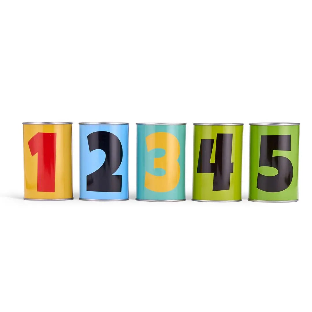 13 Piece Tin Can Toss Game | The Dyslexia Shop