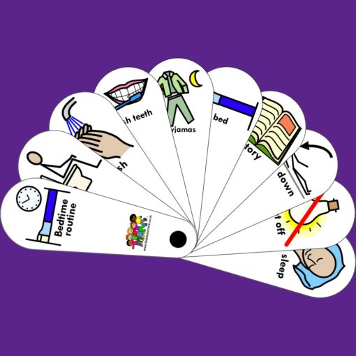 Bedtime Routine Fan – Visual Aid for Calm Evenings & Independence