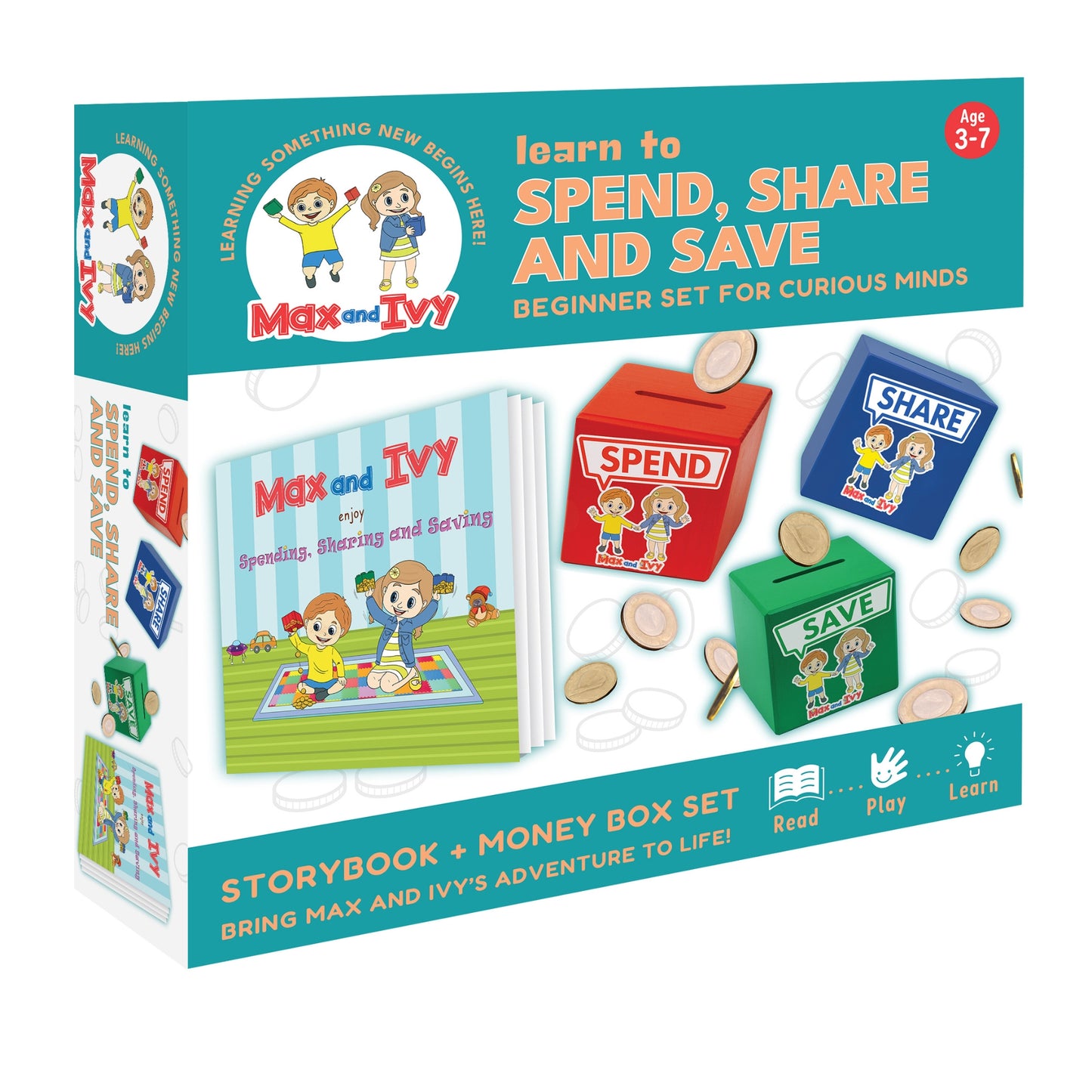 Max and Ivy Learn to Spend, Share and Save – Financial Literacy Story Set