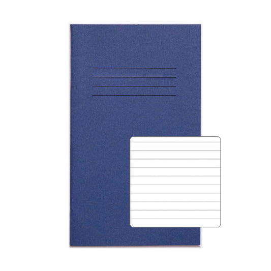 RHINO 200 x 120mm Exercise Book Dark Blue Cover - 8mm Lined | 80pg/10pk