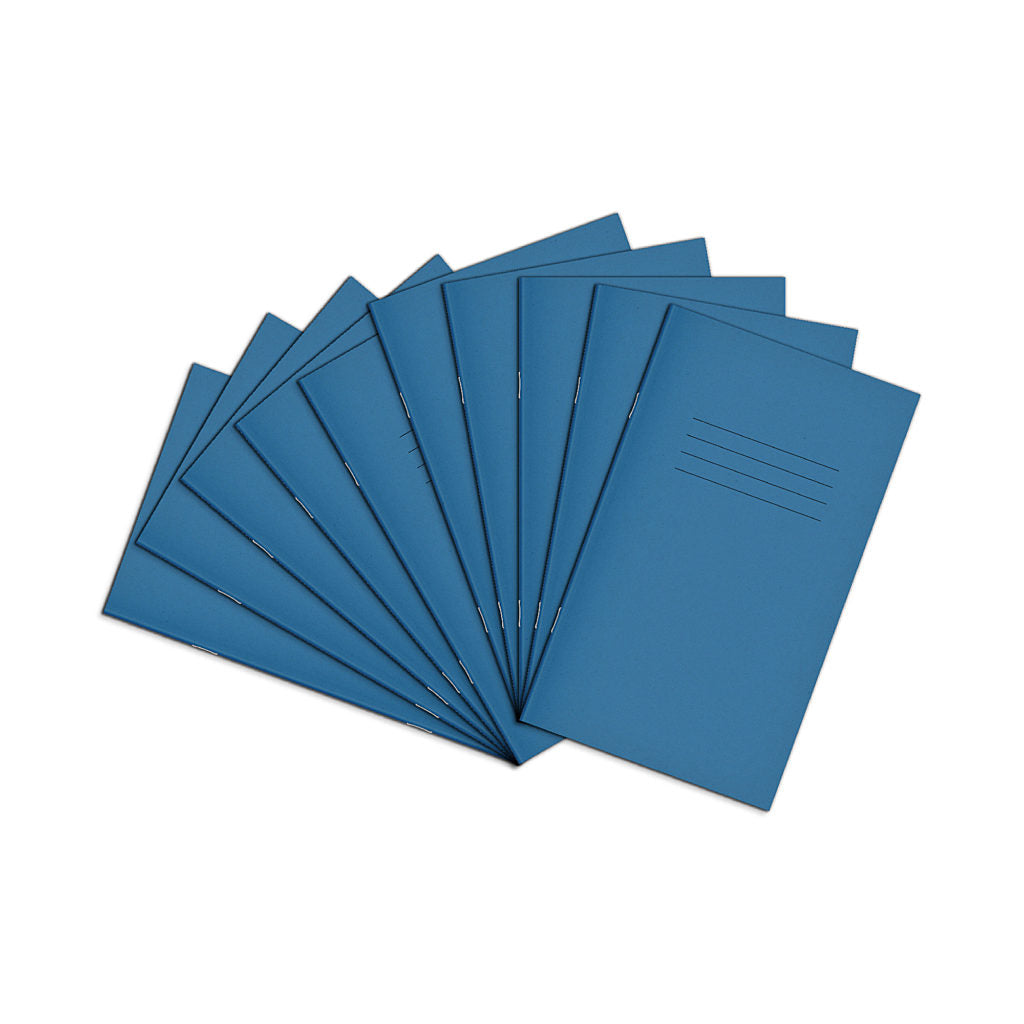 RHINO 200 x 120mm Exercise Book Light Blue Cover - 8mm Lined | 64pg/10pk