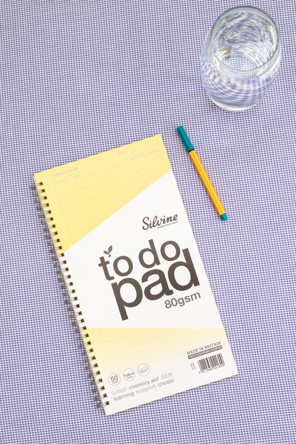 Silvine "To Do" Planner Tinted Yellow
