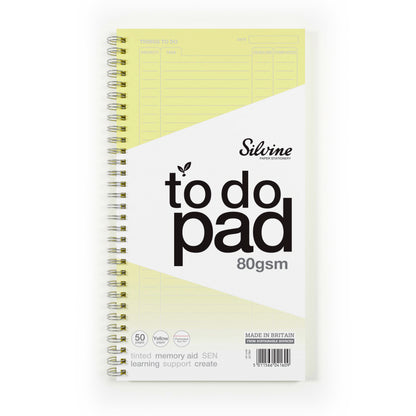 Silvine "To Do" Planner Tinted Yellow