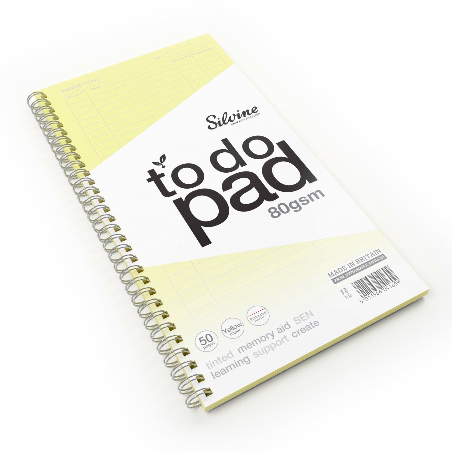 Silvine "To Do" Planner Tinted Yellow