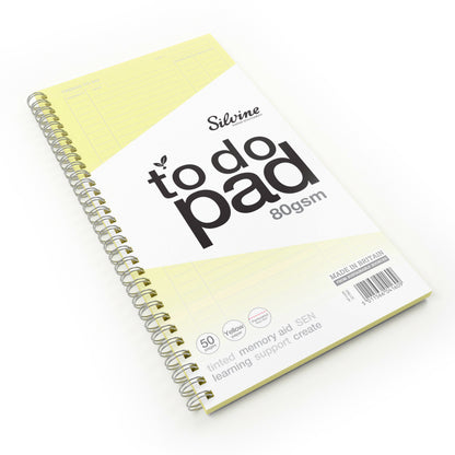 Silvine "To Do" Planner Tinted Yellow