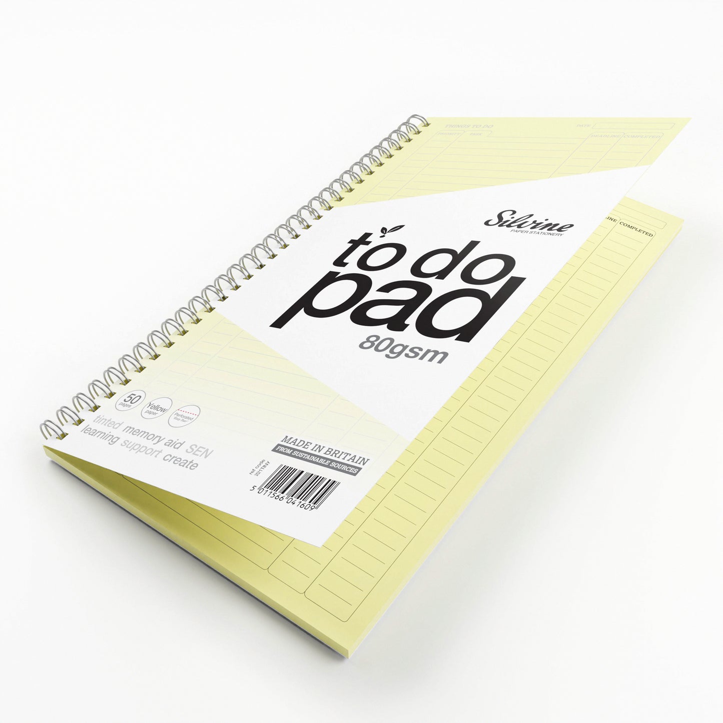 Silvine "To Do" Planner Tinted Yellow