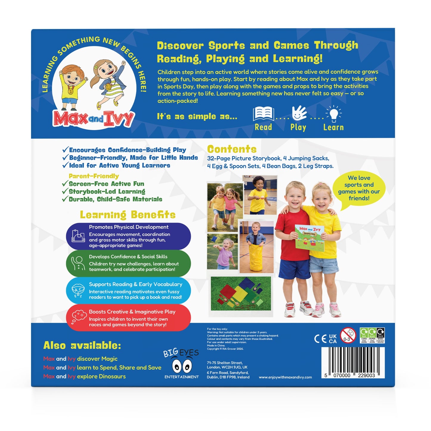 Max and Ivy Enjoy Sports Day – Read, Play, Learn Sports Set